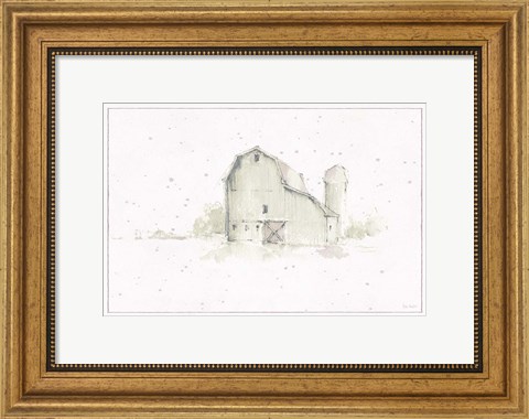 Framed Farm Friends XIV Barn Neutral Print