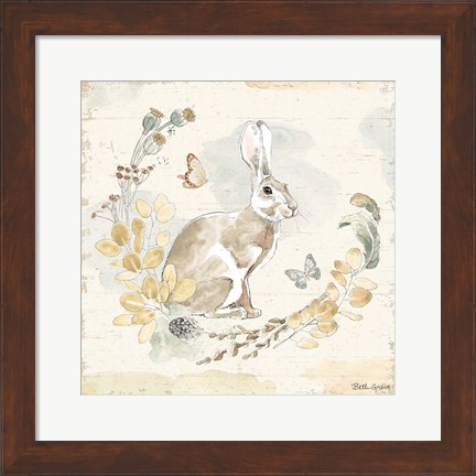 Framed Woodland Wreath X Print