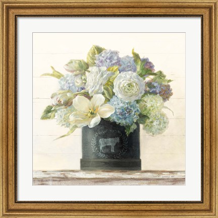 Framed Tulips in Hatbox Shiplap Print