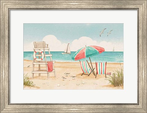 Framed Beach Time I Print