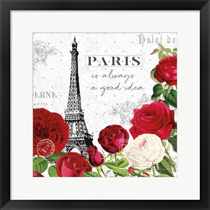 Framed Rouge Paris II Print