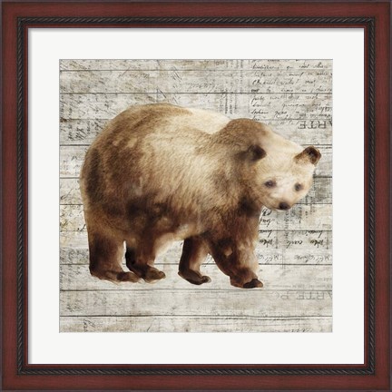 Framed Crossing Bear I Print