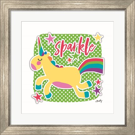 Framed Sparkle Unicorn Print