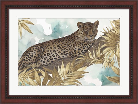 Framed Golden Leopard Print