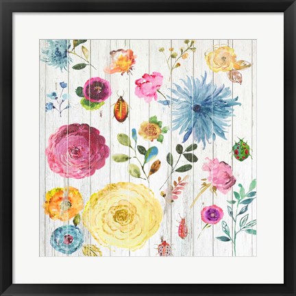 Framed Folk Florals Print