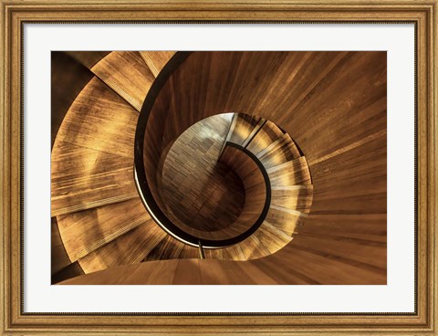 Framed Wooden Staircase Print