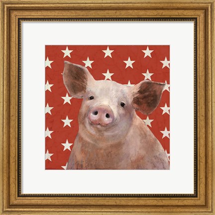 Framed Patriotic Farm III Print