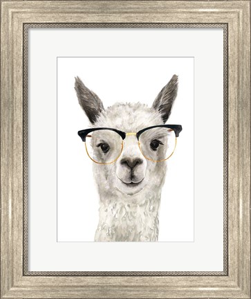 Framed Hip Llama IV Print