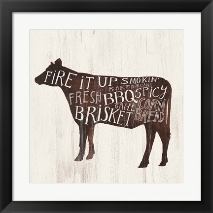 Framed Farmhouse BBQ II Print