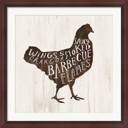 Framed Farmhouse BBQ III Print