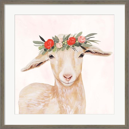 Framed Garden Goat I Print