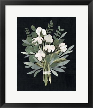 Framed Cut Paper Bouquet II Print