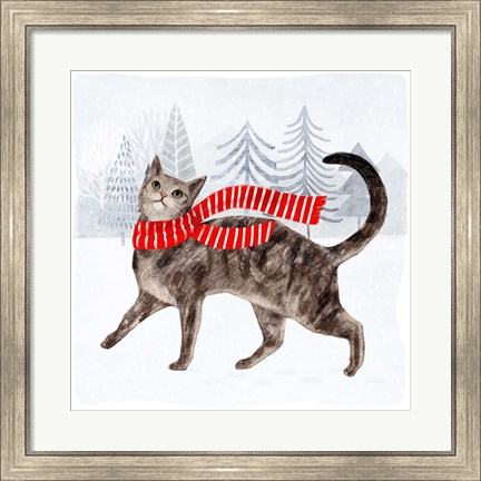 Framed Christmas Cats &amp; Dogs I Print