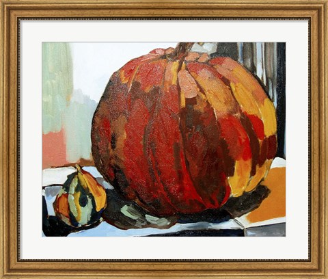 Framed Pumpkin Still Life I Print