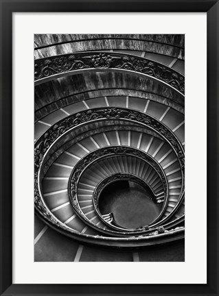 Framed Rome Staircase Black/White Print