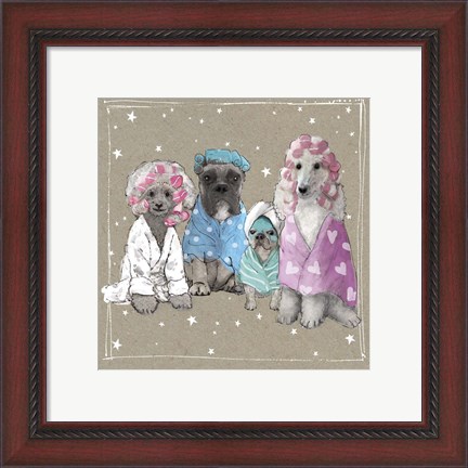 Framed Fancypants Wacky Dogs I Print
