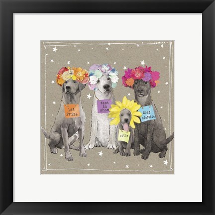 Framed Fancypants Wacky Dogs V Print