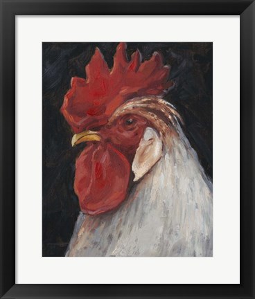 Framed Rooster Portrait II Print