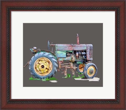 Framed Vintage Tractor VIII Print