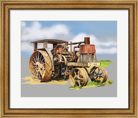 Framed Vintage Tractor XII Print