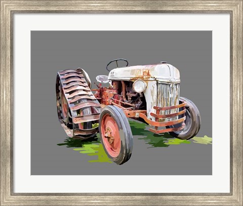 Framed Vintage Tractor XIV Print