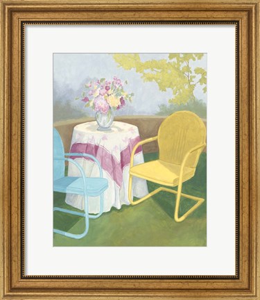 Framed Garden Conversation II Print