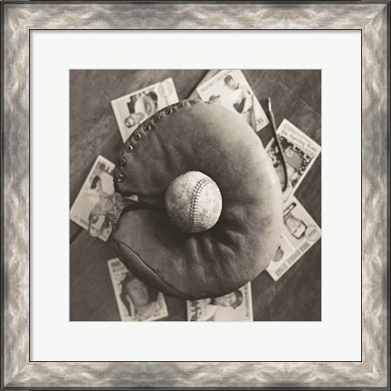 Framed Baseball Nostalgia III Print