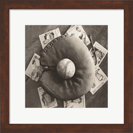 Framed Baseball Nostalgia III Print