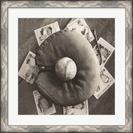 Framed Baseball Nostalgia III Print