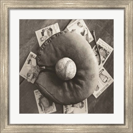 Framed Baseball Nostalgia III Print