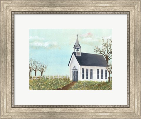 Framed Country Church IV Print