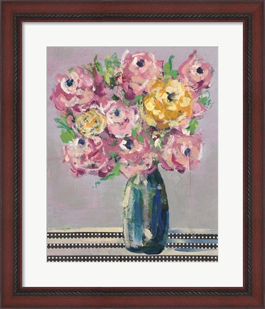 Framed Feisty Floral I Print