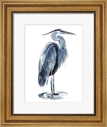 Framed Blue Blue Heron I Print