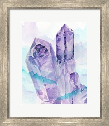 Framed Crystal Facets I Print