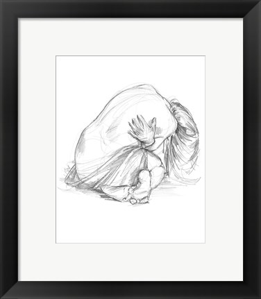 Framed Sitting Pose III Print