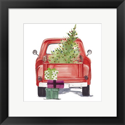 Framed Christmas Cars III Print