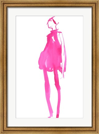 Framed Fuchsia Street Fashion II Print