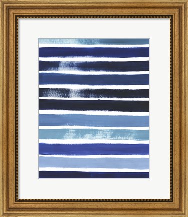 Framed Cobalt Strokes II Print