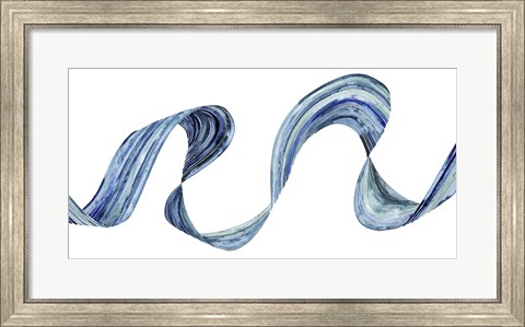 Framed Blue Rush II Print