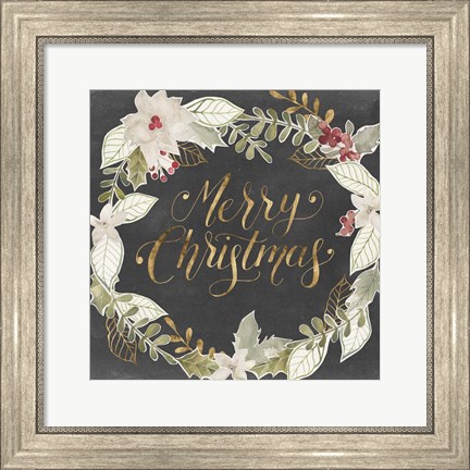 Framed Gilded Christmas I Print