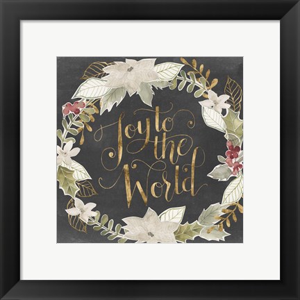 Framed Gilded Christmas II Print