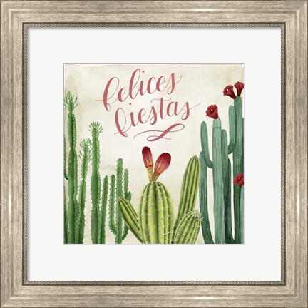 Framed Christmas Cactus II Print