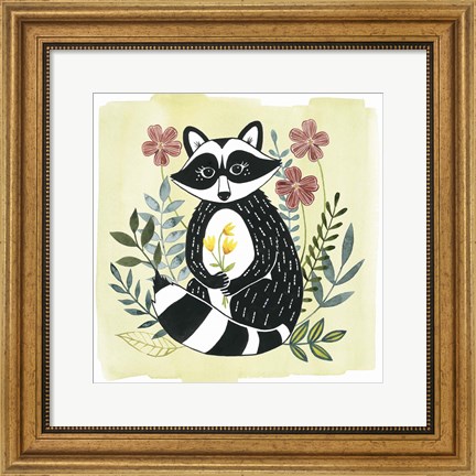 Framed Floral Forester I Print