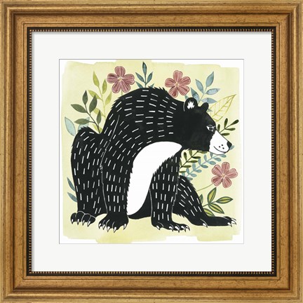 Framed Floral Forester III Print