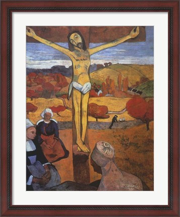 Framed Yellow Christ Print