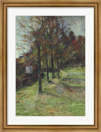 Framed Road in Rouen II, 1885 Print