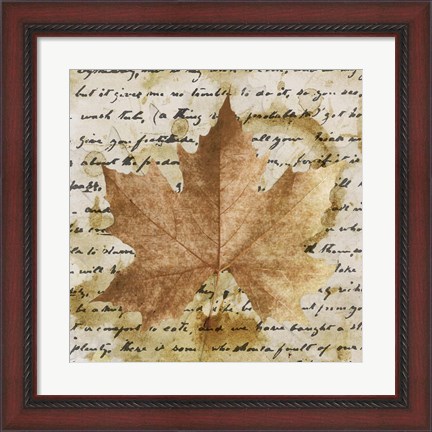 Framed Earth Leaf I Print