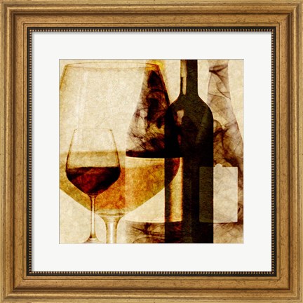 Framed Smokey Wine I Print