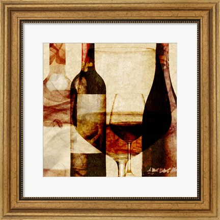 Framed Smokey Wine II Print