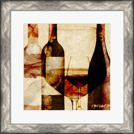 Framed Smokey Wine II Print